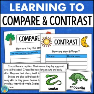 compare and contrast graphic organizer activities